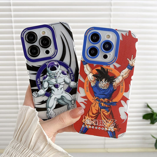 Dragons Balls Sons Gokus Kakarottos Magnetic Phone Cases For iPhone 14 13 12 11 Pro Max Plus Anime Soft Silicone Cover Gifts